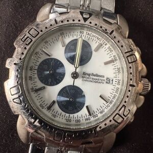 Krug-Baumen Sportsmaster Chronograph Men's Watch Date Tachymeter 7186G WR 3ATM.
